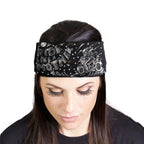 Milwaukee Leather | Bling Designed Wide Headbands-Headwraps for Women Biker Bandana with Ride Like A - MLA8037