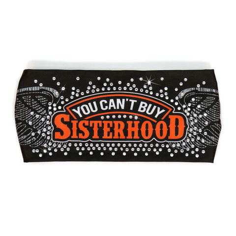 Milwaukee Leather | Bling Designed Wide Headbands-Headwraps for Women Biker Bandana with Sisterhood - MLA8040