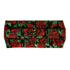 Milwaukee Leather | Bling Designed Wide Headbands-Headwraps for Women Biker Bandana with Wild Roses- MLA8051