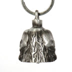 Milwaukee Leather MLB9012 'Skull and Flames' Motorcycle Good Luck Bell | Key Chain Accessory for Bikers
