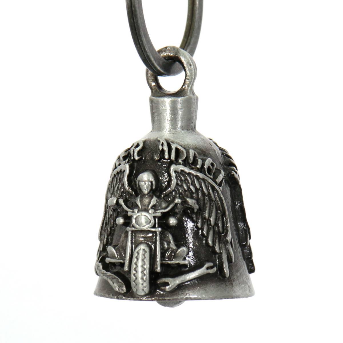 Milwaukee Leather MLB9024 'Biker Angel' Motorcycle Good Luck Bell | Key Chain Accessory for Bikers