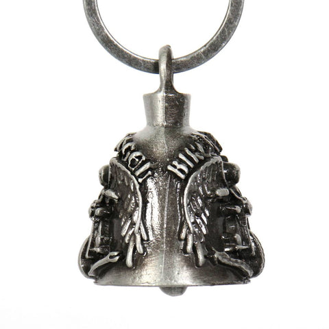 Milwaukee Leather MLB9024 'Biker Angel' Motorcycle Good Luck Bell | Key Chain Accessory for Bikers