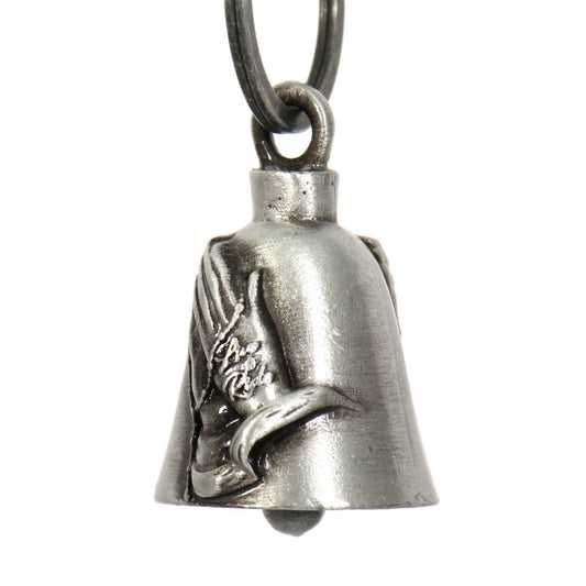 Milwaukee Leather MLB9035 'Praying Hands' Motorcycle Good Luck Bell | Key Chain Accessory for Bikers