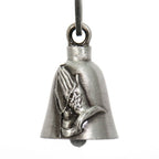 Milwaukee Leather MLB9035 'Praying Hands' Motorcycle Good Luck Bell | Key Chain Accessory for Bikers