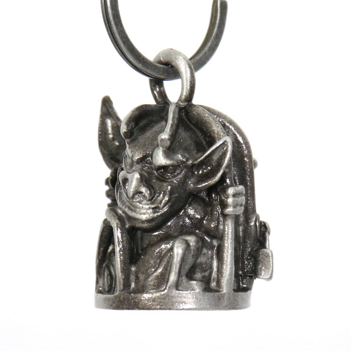 Milwaukee Leather MLB9038 'Gargoyle' Motorcycle Good Luck Bell | Key Chain Accessory for Bikers