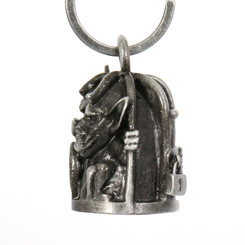 Milwaukee Leather MLB9038 'Gargoyle' Motorcycle Good Luck Bell | Key Chain Accessory for Bikers