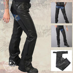 Milwaukee Leather USA MADE MLCHL5001 Women's Black Shade Premium Leather Motorcycle Chaps