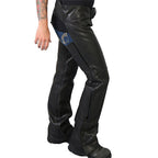 Milwaukee Leather USA MADE MLCHL5001 Women's Black Shade Premium Leather Motorcycle Chaps