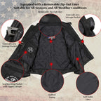 Milwaukee Leather USA MADE MLJKL5003 Women's Black Serene Clean Cut Premium Motorcycle Leather Jacket