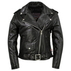 Milwaukee Leather USA MADE MLJKL5004 Women's Black The Flaunt Premium Classic Motorcycle Style Leather Jacket