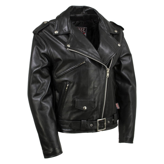 Milwaukee Leather USA MADE MLJKL5004 Women's Black The Flaunt Premium Classic Motorcycle Style Leather Jacket