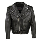 Milwaukee Leather USA MADE MLJKM5009 Men's Black The Dean Premium Leather Throwback Motorcycle Jacket