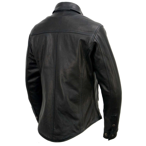 Milwaukee Leather Women's Black Premium Leather Shirt Style Jacket w/ Removable Liner MLL2600