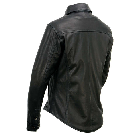 Milwaukee Leather Women's Black Premium Leather Shirt Style Jacket w/ Removable Liner MLL2600