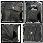 Milwaukee Leather MLL2600 Women's Black Premium Leather Shirt Style Jacket w/ Removable Liner