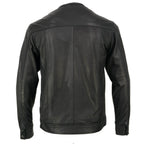 Milwaukee Leather MLM1607 Men's Naked Goatskin Leather Light Weight Collarless Motorcycle Rider Shirt Jacket