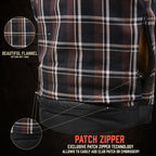 Milwaukee Leather MLM3519 Men's 'Rustler' Vintage Crazy Horse Brown Leather Club Style Motorcycle Vest