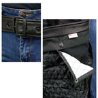 Milwaukee Leather USA MADE MLM5571 Men's Black Rough Rider Premium Leather Motorcycle Chaps with Thermal Liner