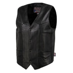 Milwaukee Leather USA MADE MLVSM5006 Men's Black Classic Western Premium Motorcycle Rider Leather Vest