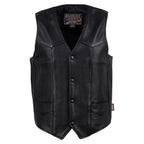 Milwaukee Leather USA MADE MLVSM5006 Men's Black Classic Western Premium Motorcycle Rider Leather Vest
