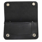 Milwaukee Leather MLW7802 Men's 6” Leather Long Bi-Fold Biker Wallet w/ Anti-Theft Stainless Steel Chain