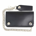 Milwaukee Leather Men's Genuine Leather Bi-Fold Biker Wallets w/ Anti-Theft Stainless Steel Chain