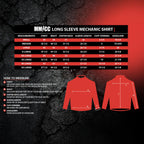 MMCC Men's Octane Long Sleeve Mechanic Shirt - Black with Grey Stripe - 50-50 Cotton Poly - MMCC16000