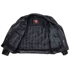 Milwaukee Motorcycle Clothing Co. Men's Unforgiven MC Style Black Leather Jacket w/ Lapel Collar MMC10008