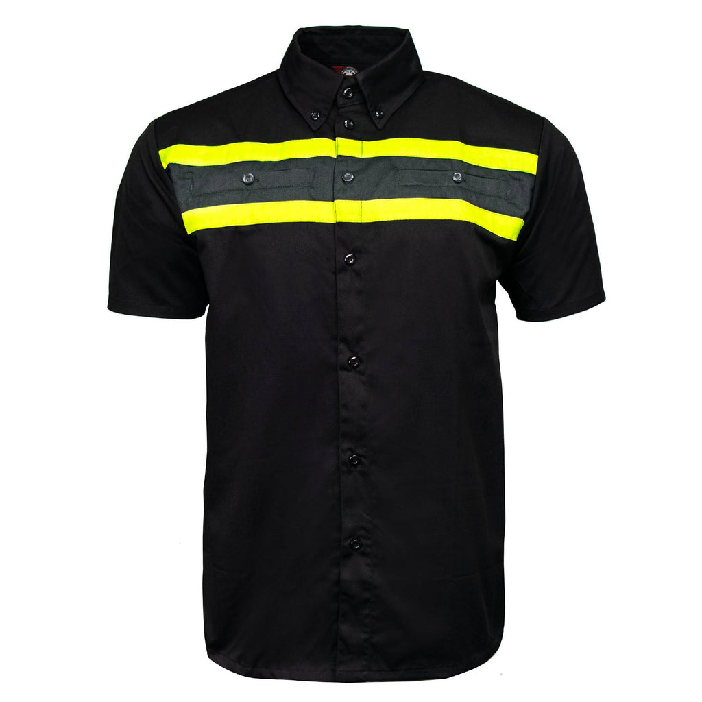 MMCC Men's Petrol Classic Mechanic Button Up Shirt - Dual Chest Pockets - Microfiber Panel - Rider Ready - MMC16007