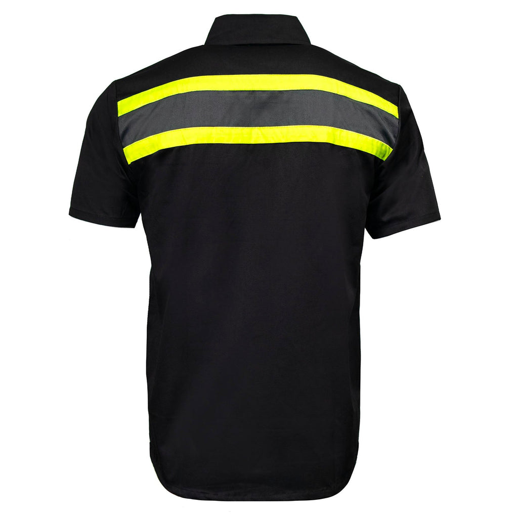 MMCC Men's Petrol Classic Mechanic Button Up Shirt - Dual Chest Pockets - Microfiber Panel - Rider Ready - MMC16007