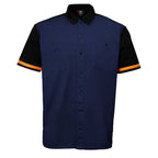 MMCC Men's Pit Line Mechanic Button Up Shirt - Dual Chest Pockets - Microfiber Panel - Rider Ready - MMC16026