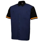 MMCC Men's Pit Line Mechanic Button Up Shirt - Dual Chest Pockets - Microfiber Panel - Rider Ready - MMC16026