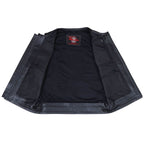 Milwaukee Motorcycle Clothing Co. Men's Quick-Draw Stylesh Premium Black Leather MC Biker Vest MMC30001
