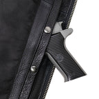 Milwaukee Motorcycle Clothing Co. Men's Rocker Black Leather Premium Club Style Riders Vest MMC30002