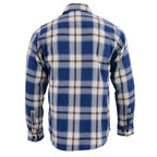 NexGen MNG11645 Men's Blue with White and Maroon Long Sleeve Cotton Flannel Shirt