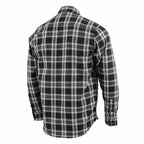 NexGen MNG11646 Men's Black and White Long Sleeve Cotton Flannel Shirt
