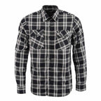 NexGen MNG11646 Men's Black and White Long Sleeve Cotton Flannel Shirt