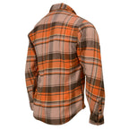 Milwaukee Leather  Men's 'Wild One' Brown/Orange Long Sleeve 10.5-Oz Heavy Duty-Cotton Flannel Shirt MNG11701