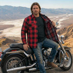 MMCC Men's Ricochet Reversible Flannel Shirt - 100% Cotton Snap Front Plaid w/ Chest and Hand Pockets - MNG11803