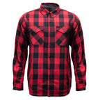 MMCC Men's Ricochet Reversible Flannel Shirt - 100% Cotton Snap Front Plaid w/ Chest and Hand Pockets - MNG11803