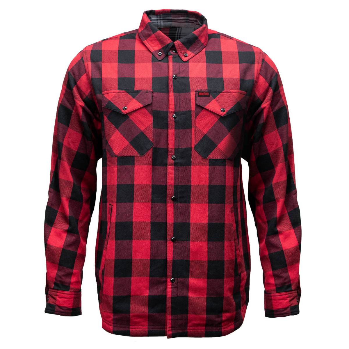 MMCC Men's Ricochet Reversible Flannel Shirt - 100% Cotton Snap Front Plaid w/ Chest and Hand Pockets - MNG11803