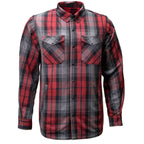 MMCC Men's Ricochet Reversible Flannel Shirt - 100% Cotton Snap Front Plaid w/ Chest and Hand Pockets - MNG11803