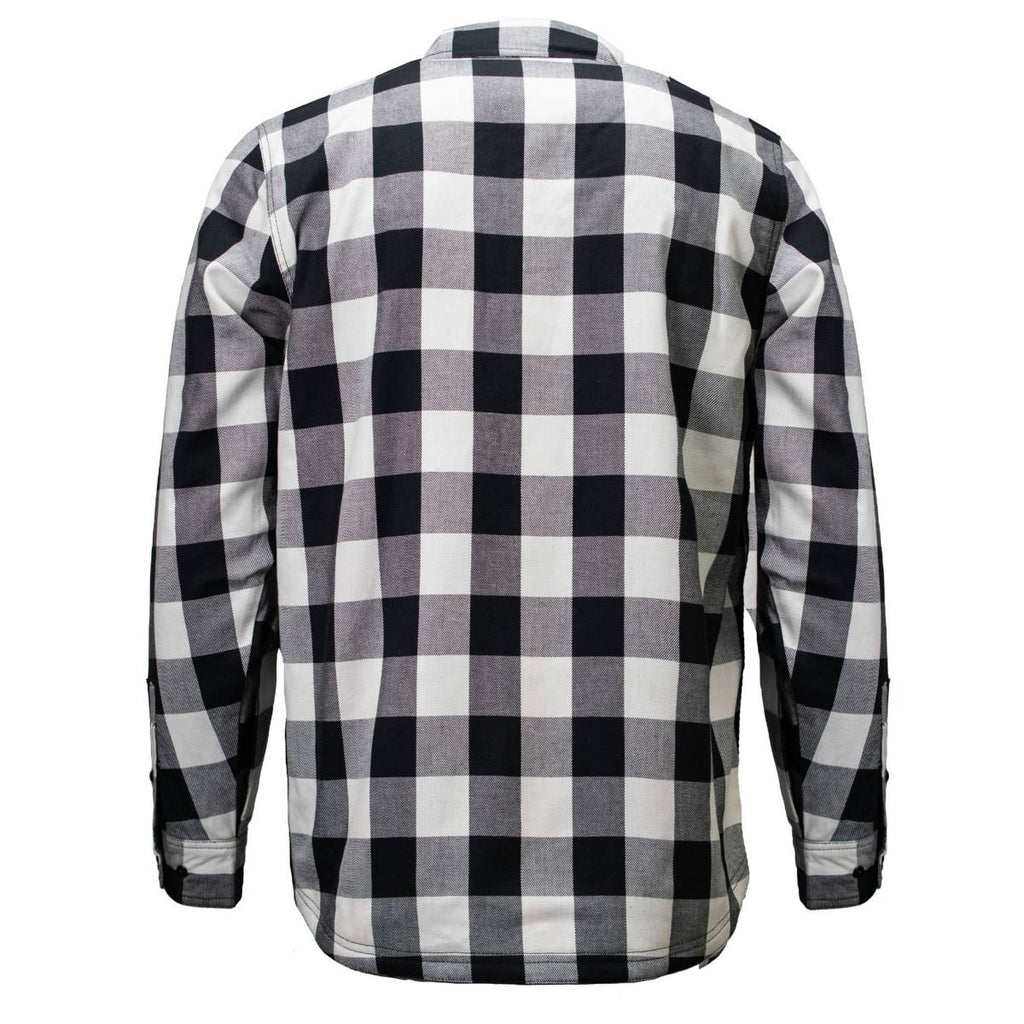 MMCC Men's Desperado Reversible Flannel Shirt - 100% Cotton Snap Front Plaid w/ Chest and Hand Pockets - MNG11804