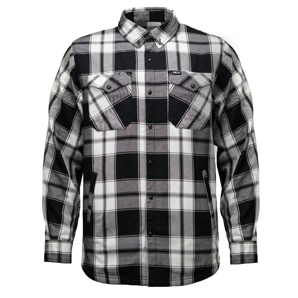 MMCC Men's Desperado Reversible Flannel Shirt - 100% Cotton Snap Front Plaid w/ Chest and Hand Pockets - MNG11804