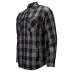 MMCC Men's Deadwood Reversible Flannel Shirt - 100% Cotton Snap Front Plaid w/ Chest and Hand Pockets - MNG11805