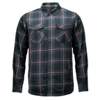 MMCC Men's Deadwood Reversible Flannel Shirt - 100% Cotton Snap Front Plaid w/ Chest and Hand Pockets - MNG11805