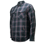 MMCC Men's Deadwood Reversible Flannel Shirt - 100% Cotton Snap Front Plaid w/ Chest and Hand Pockets - MNG11805