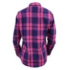 NexGen MNG21610 Women's Pink, Blue and Maroon Long Sleeve Cotton Flannel Shirt