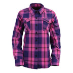 NexGen MNG21610 Women's Pink, Blue and Maroon Long Sleeve Cotton Flannel Shirt