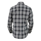 Milwaukee Leather MNG21615 Women's Black and White Long Sleeve Cotton Flannel Shirt